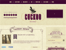 Tablet Screenshot of cuckoorecords.com